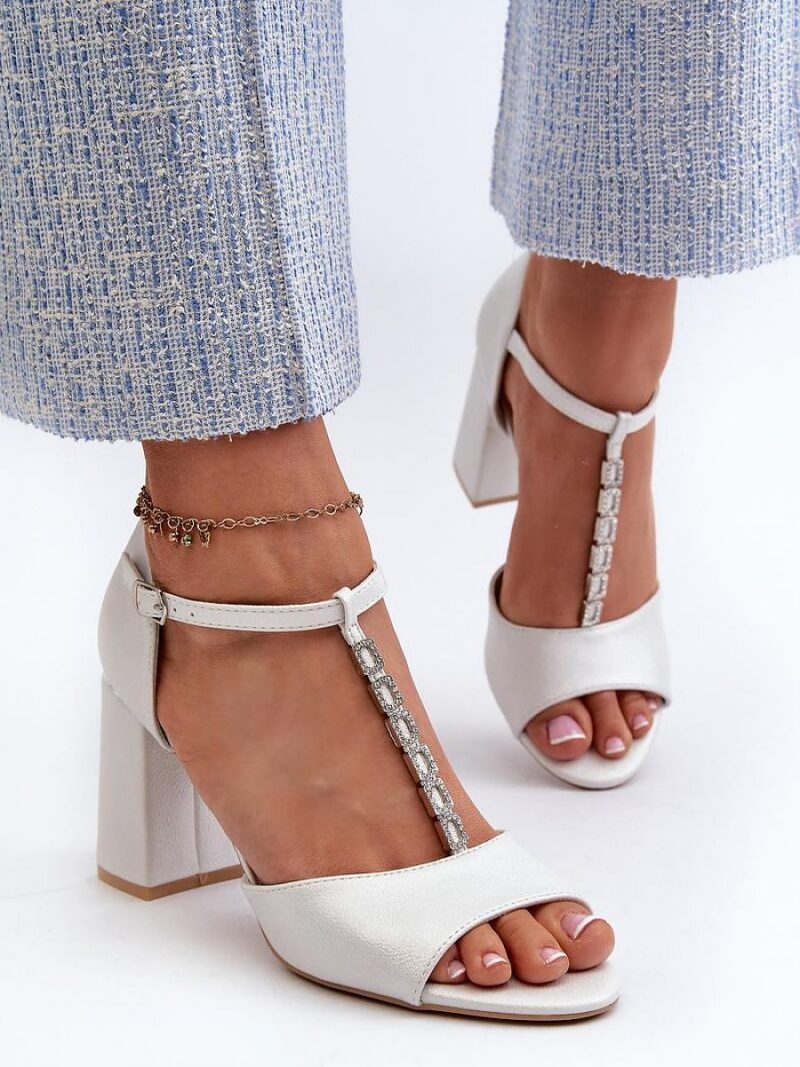 Sandały Model Aniya 20195 Silver - Step in style - obrazek 3