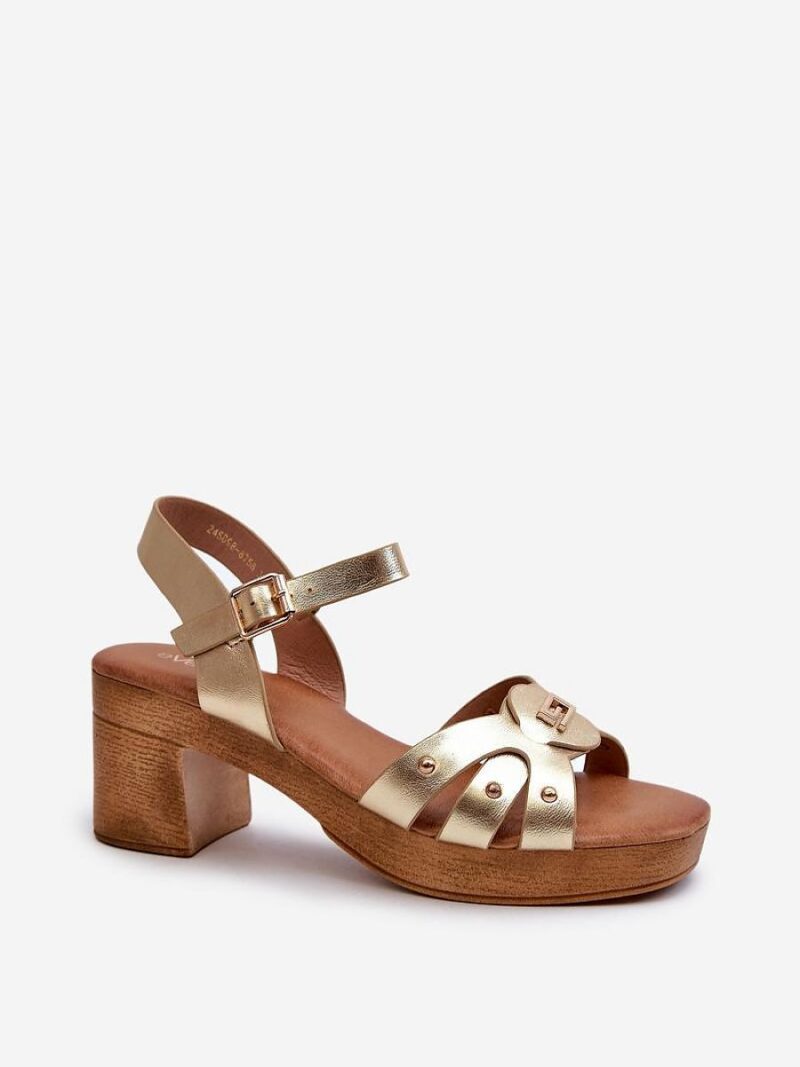 Sandały Model Assames 24SD98-6758 Gold - Step in style - obrazek 2
