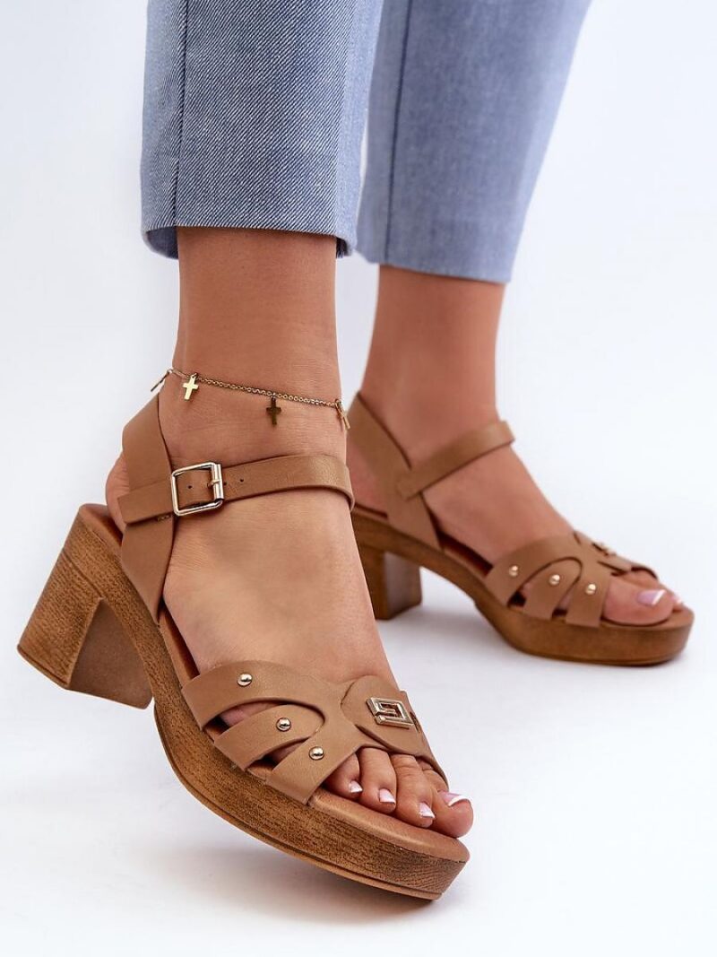 Sandały Model Assames 24SD98-6758 Brown - Step in style - obrazek 3