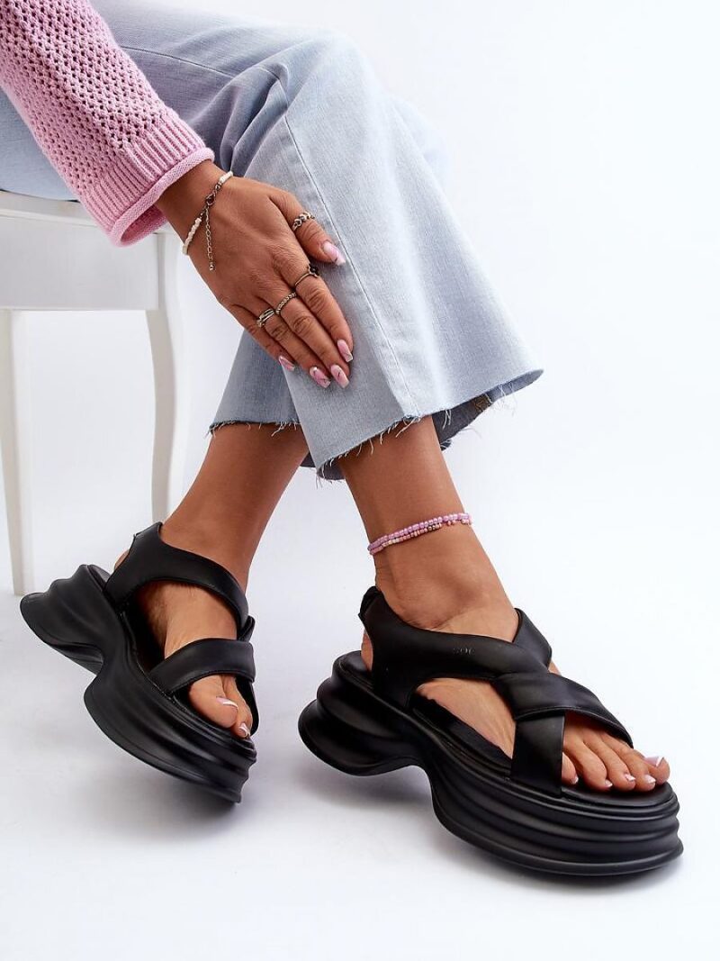 Sandały Model Goe NN2N4106 Black - Step in style - obrazek 3