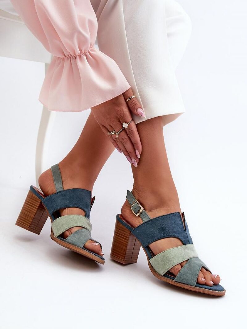 Sandały Model Qutima 24SD35-7080 Blue - Step in style - obrazek 3