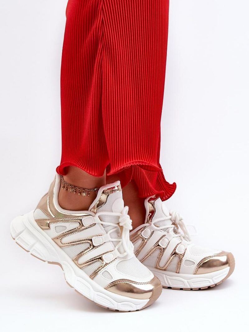 Buty Sportowe Model Ahmani NB633P White/Gold - Step in style
