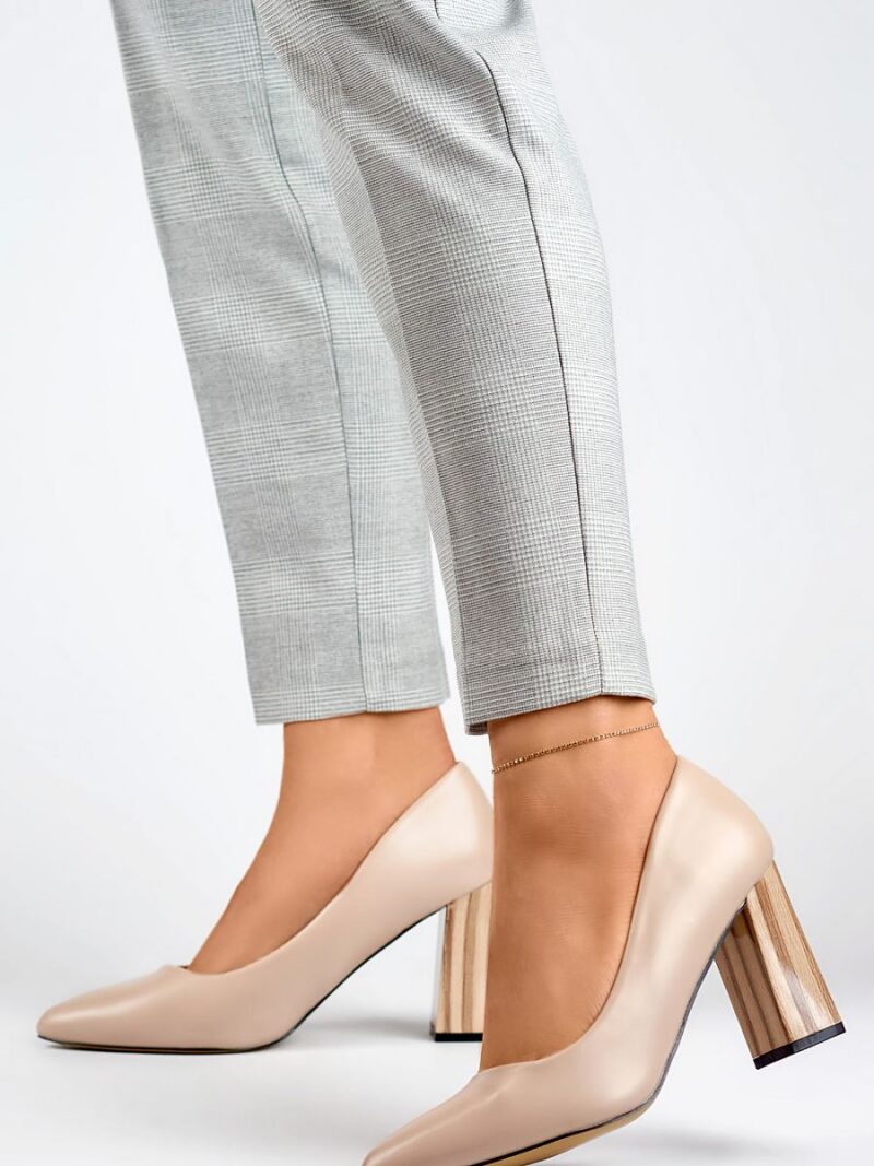 Czółenka Model GD-FL486A-D.BE Beige - PRIMO