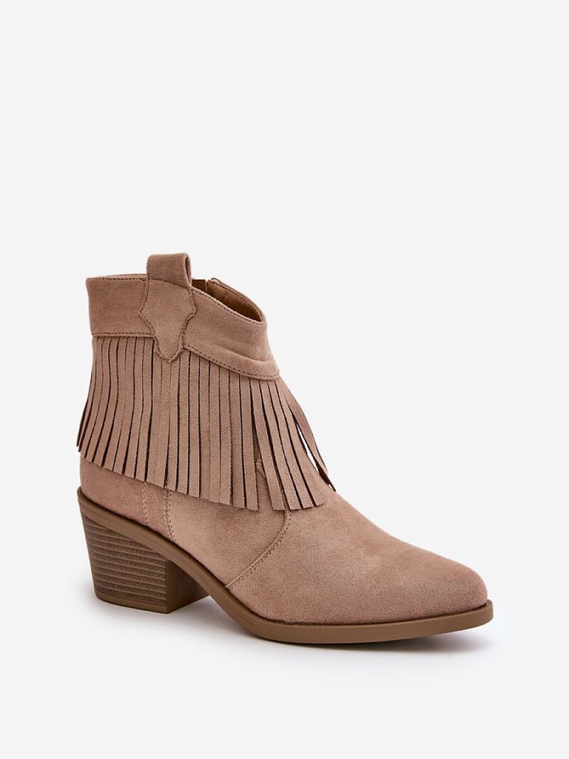 Botki Model S.Barski HY42-127 Beige - Step in style - obrazek 2