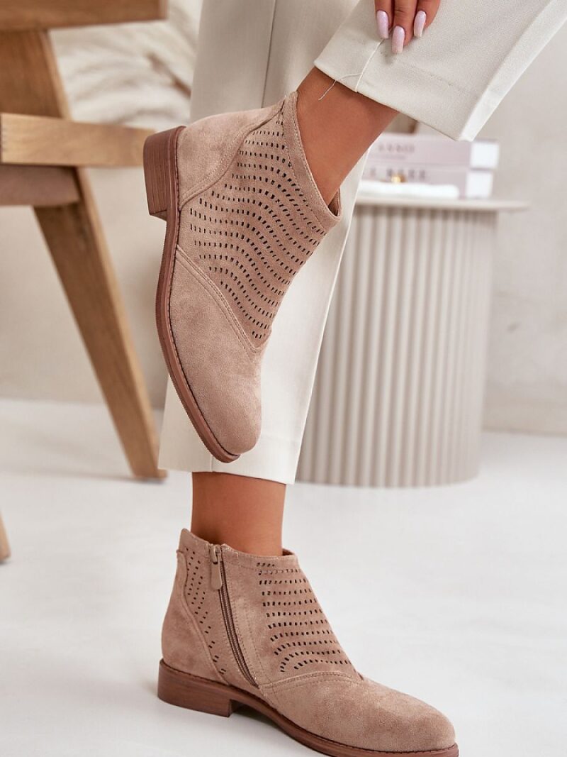 Botki Model S.Barski HY42-076 Beige - Step in style - obrazek 3