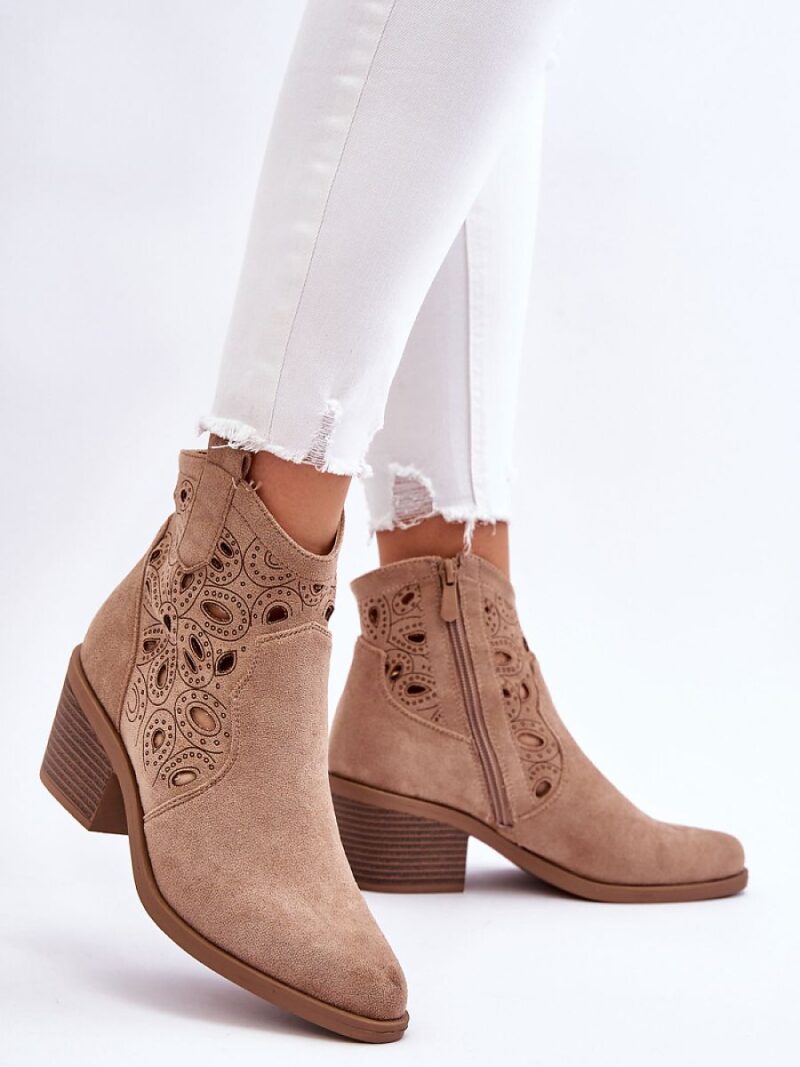 Botki Model S.Barski HY42-086 Beige - Step in style