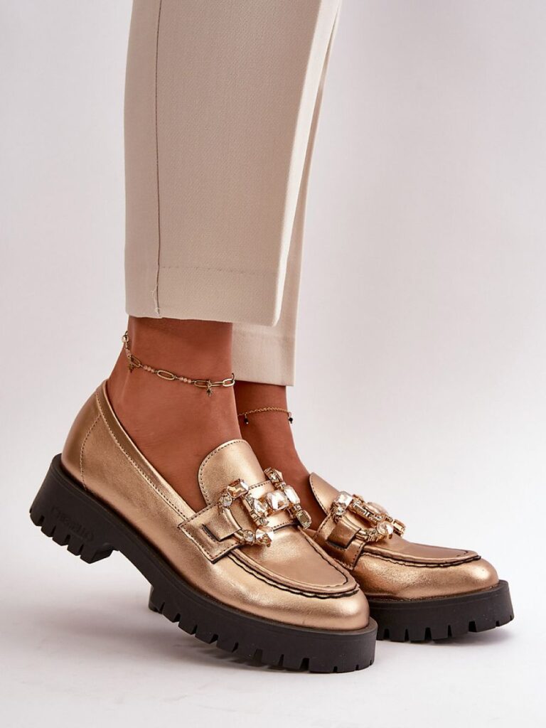 Mokasyny Model Chebello 4369 Gold - Step in style