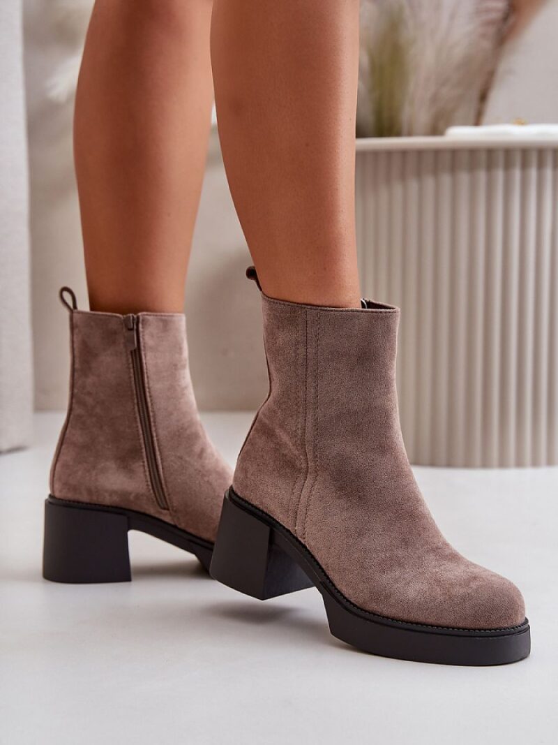 Botki Model Meriluna YK39P Dark Beige - Step in style - obrazek 3