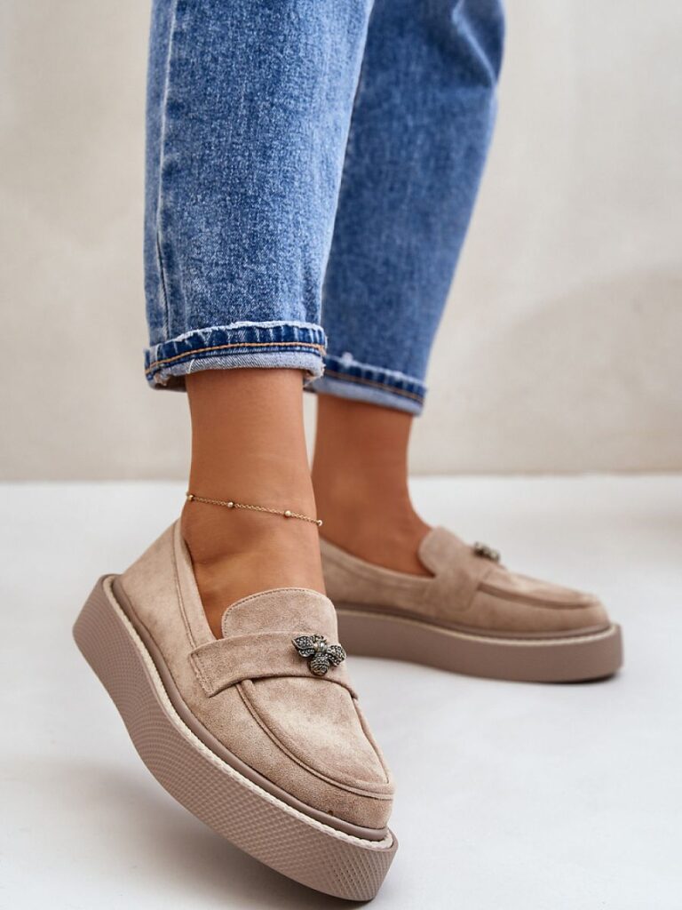 Mokasyny Model Erithine 6680 Beige - Step in style
