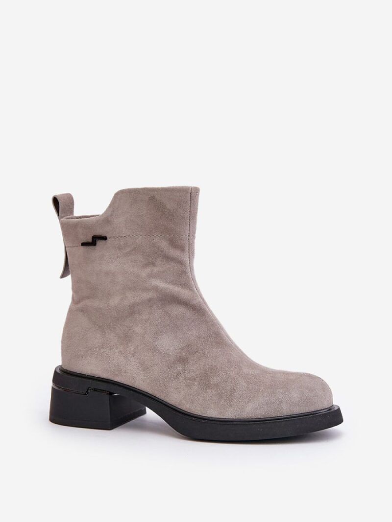 Botki Model Vinceza 66696 Grey Zamsz - Step in style - obrazek 2