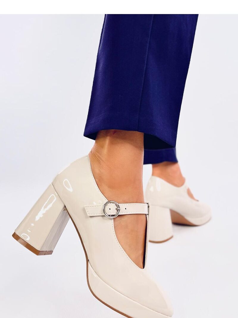 Czółenka na platformie MORETON BEIGE - Inello - obrazek 4