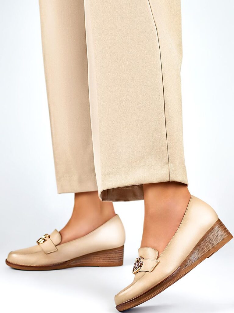 Półbuty Model 24-58286BE Beige - PRIMO