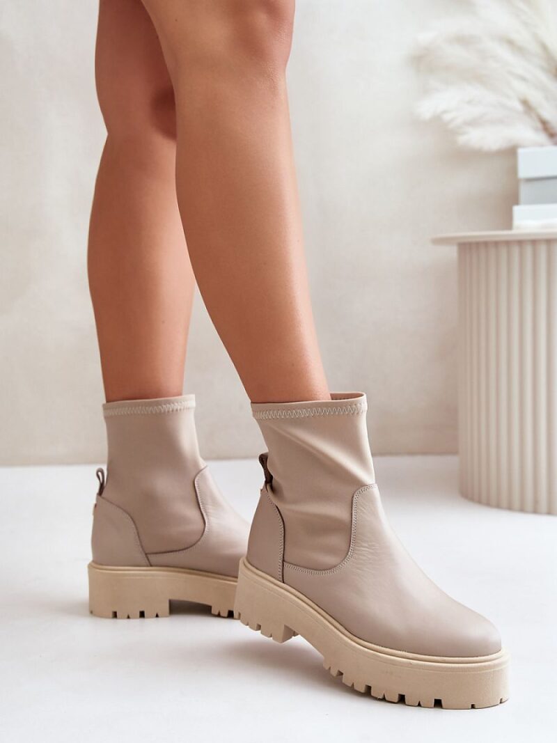 Botki Model Zazoo 2947 Beige - Step in style - obrazek 3