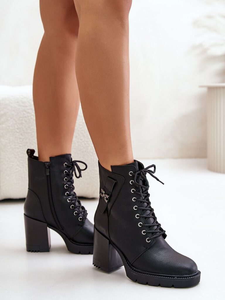Botki Model Ivarisse ASA254-3 Black - Step in style