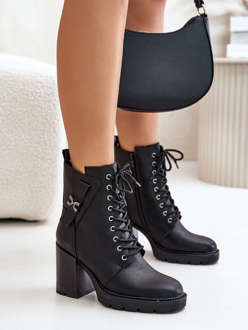 Botki Model Ivarisse ASA254-3 Black - Step in style - obrazek 3
