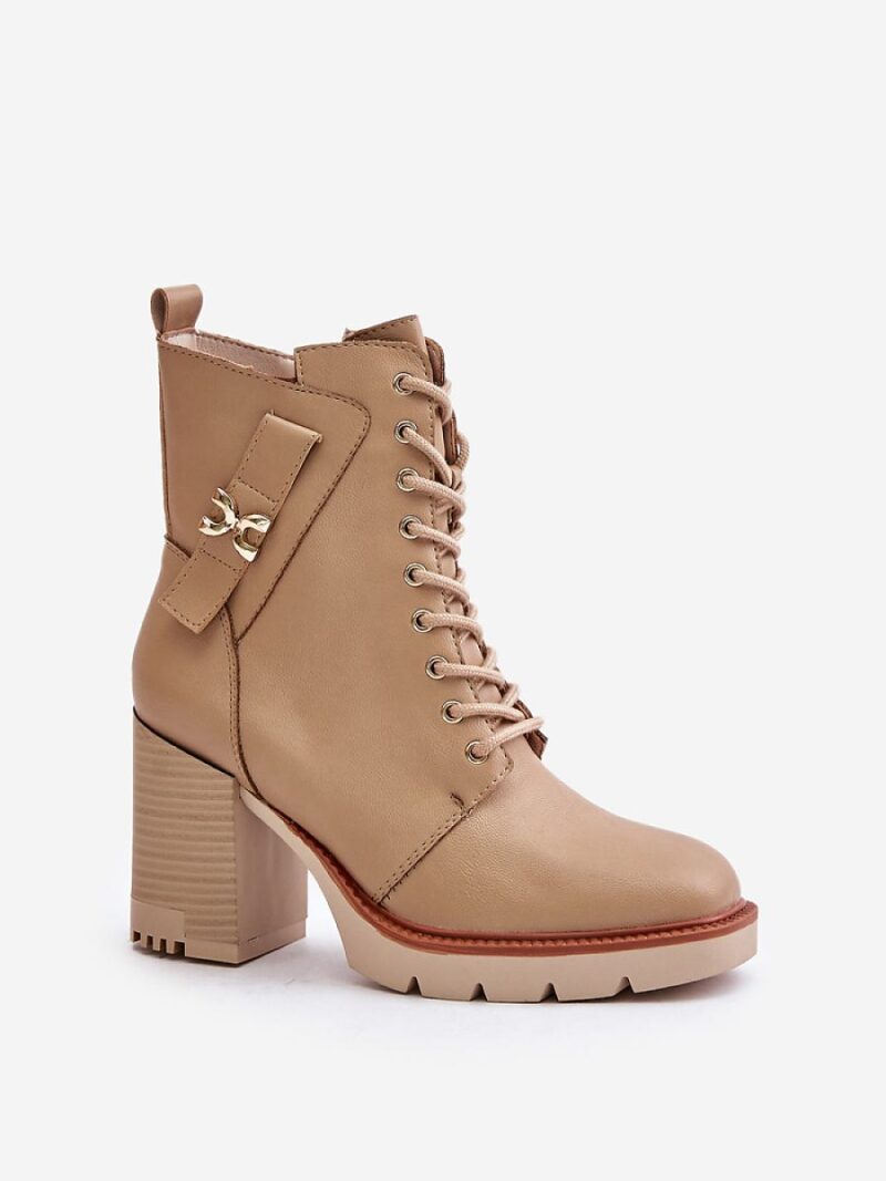 Botki Model Ivarisse ASA254-3 Beige - Step in style - obrazek 2