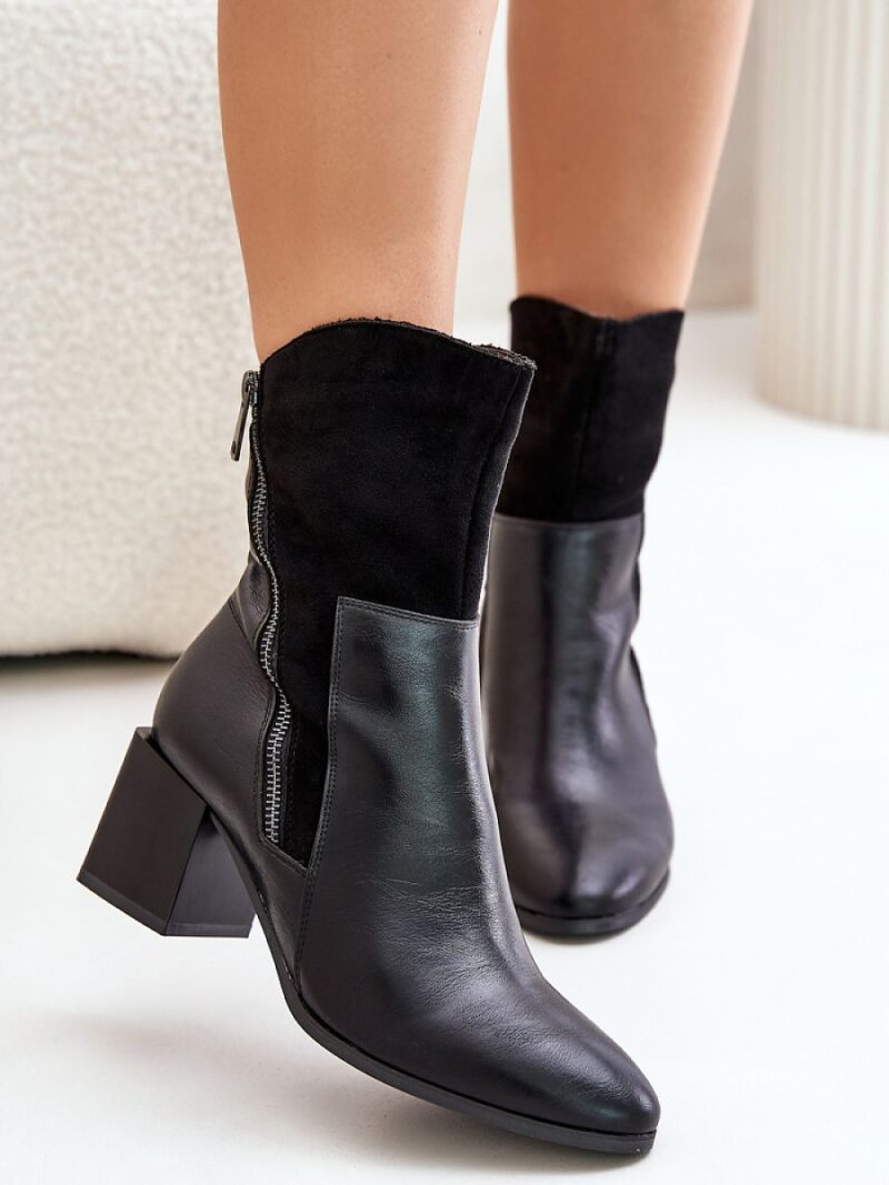 Botki Model Relabina ASA217-9 Black - Step in style - obrazek 3