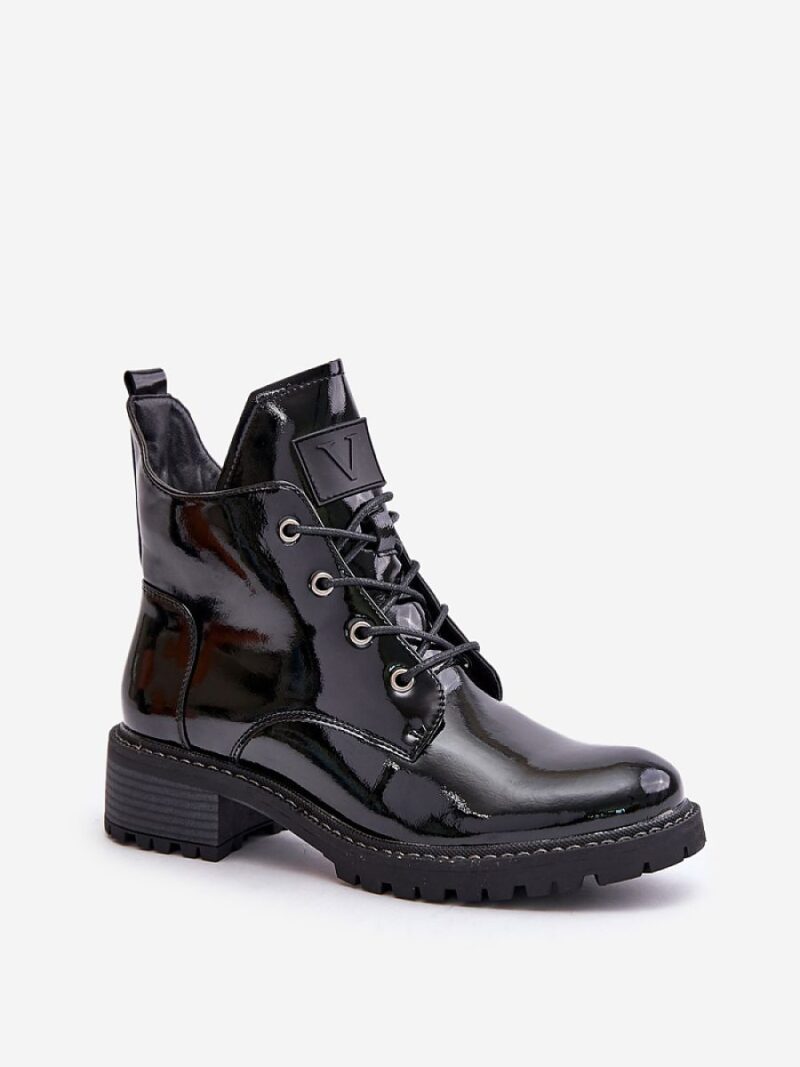 Botki Model Vinceza 58136 Black Lakier - Step in style - obrazek 2