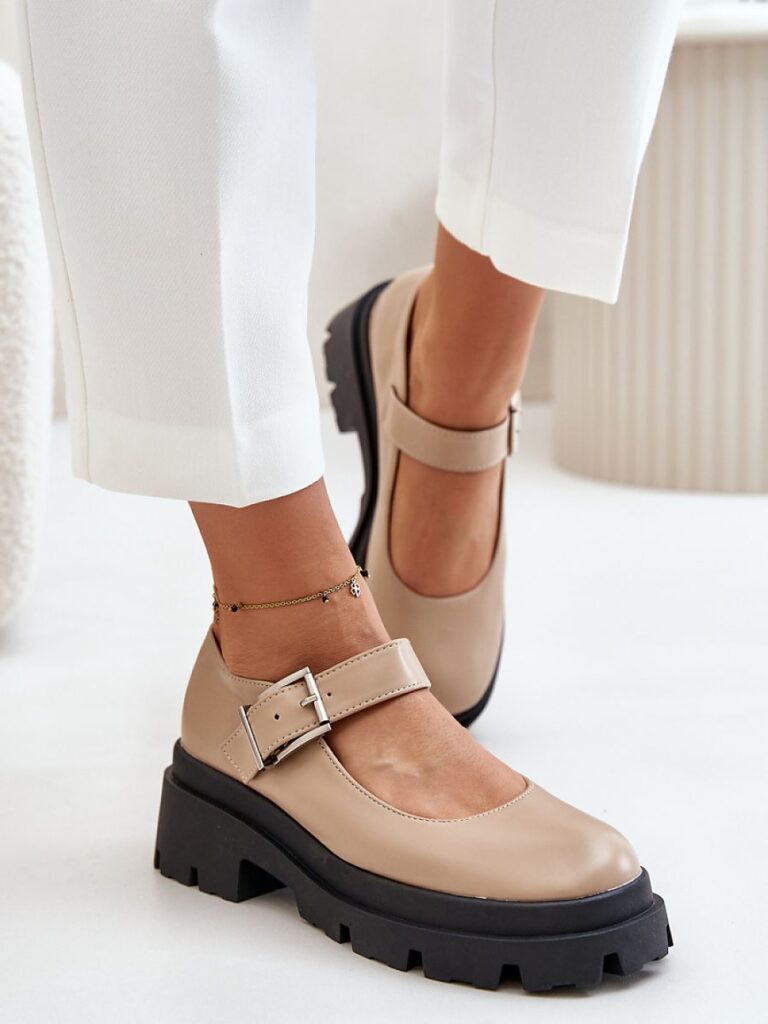 Półbuty Model Plikuria 1813 Beige - Step in style