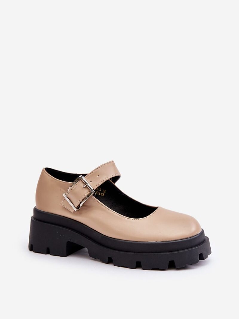 Półbuty Model Plikuria 1813 Beige - Step in style - obrazek 2