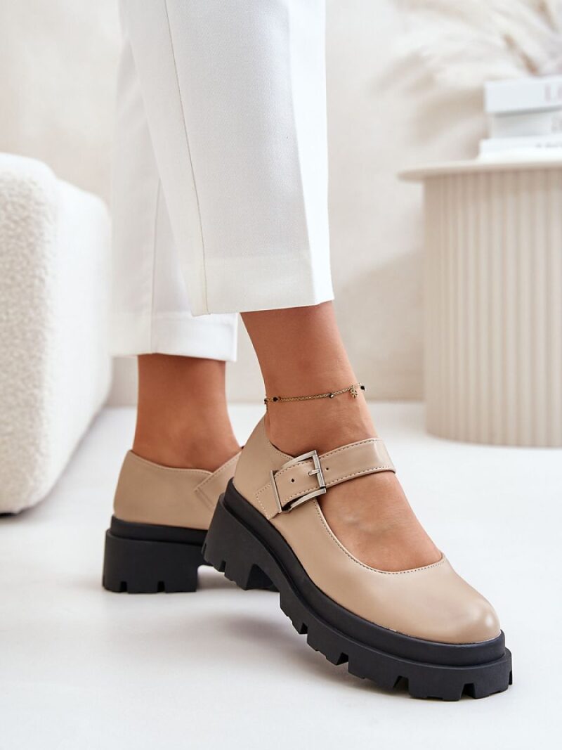 Półbuty Model Plikuria 1813 Beige - Step in style - obrazek 3