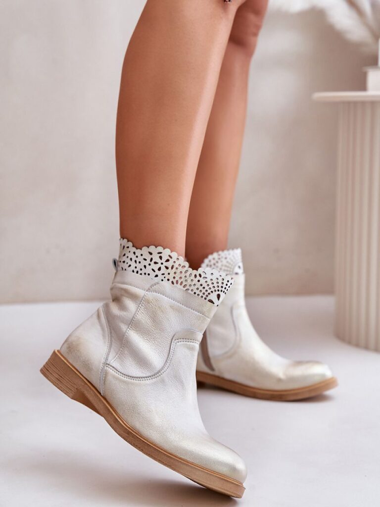 Botki Model Lewski 3624 Gold Przecierane - Step in style