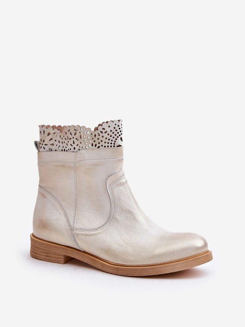 Botki Model Lewski 3624 Gold Przecierane - Step in style - obrazek 2