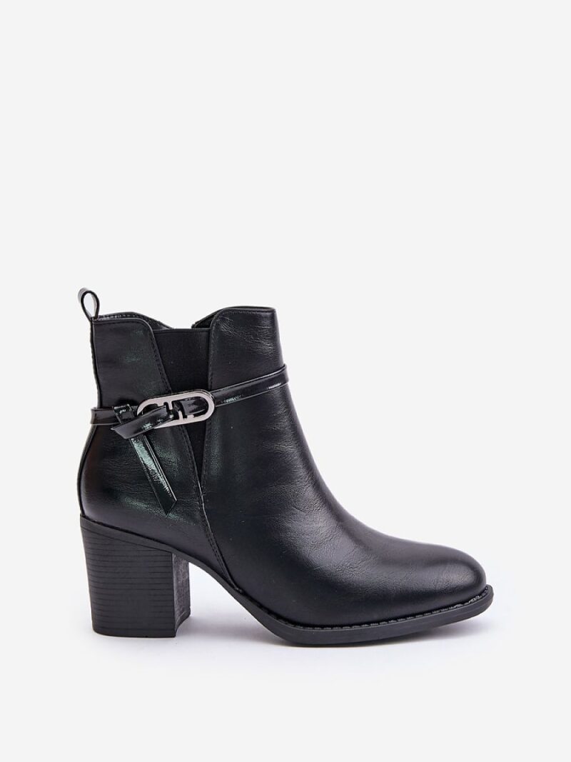 Botki Model Zinithia ASA250-2 Black - Step in style - obrazek 2
