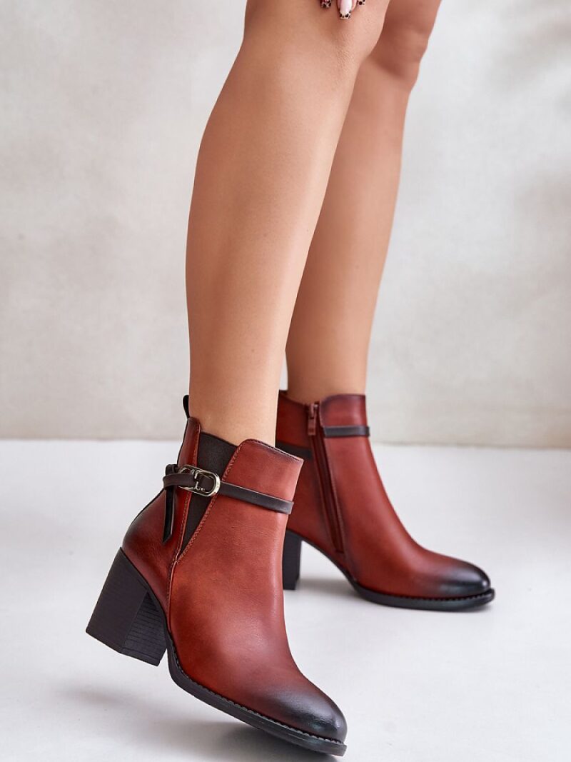 Botki Model Zinithia ASA250-2 Brown - Step in style