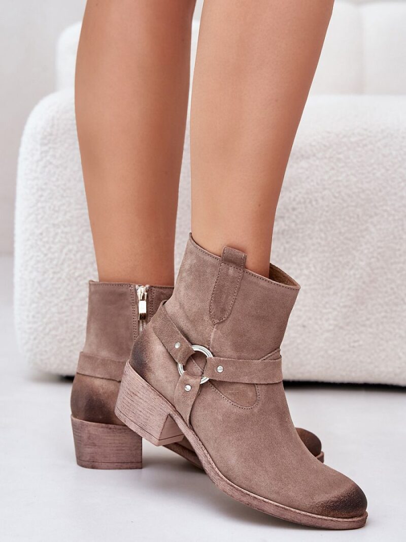 Botki Model Zazoo 60477 Beige - Step in style - obrazek 3