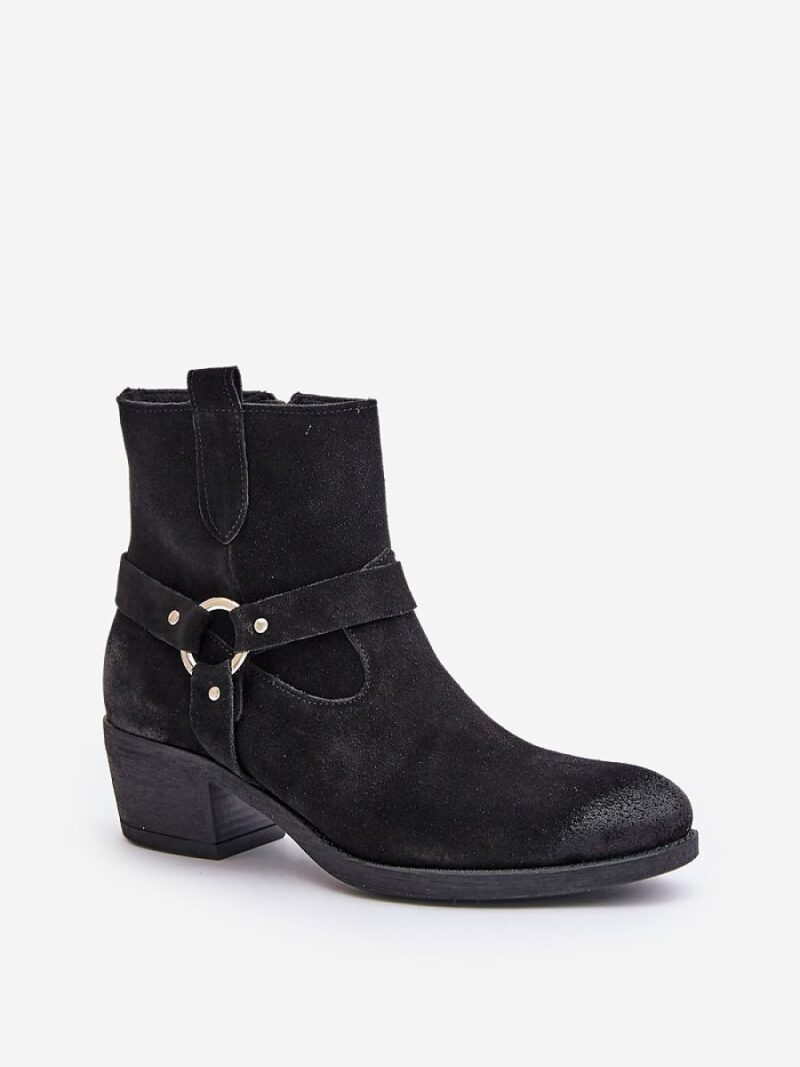 Botki Model Zazoo 60477 Black - Step in style - obrazek 2