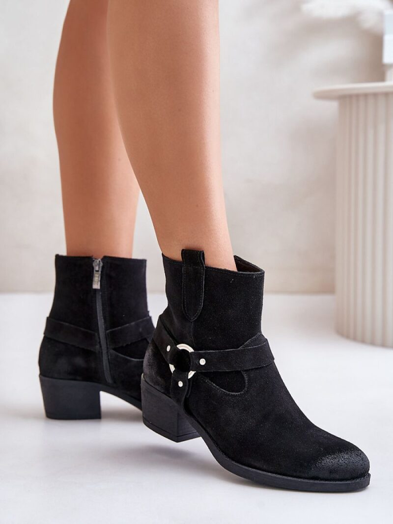 Botki Model Zazoo 60477 Black - Step in style - obrazek 3