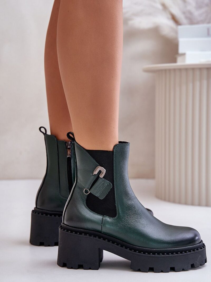 Botki Model Zazoo 60490 Dark Green - Step in style - obrazek 3