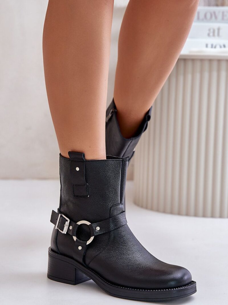 Botki Model Zazoo 60480 Black - Step in style