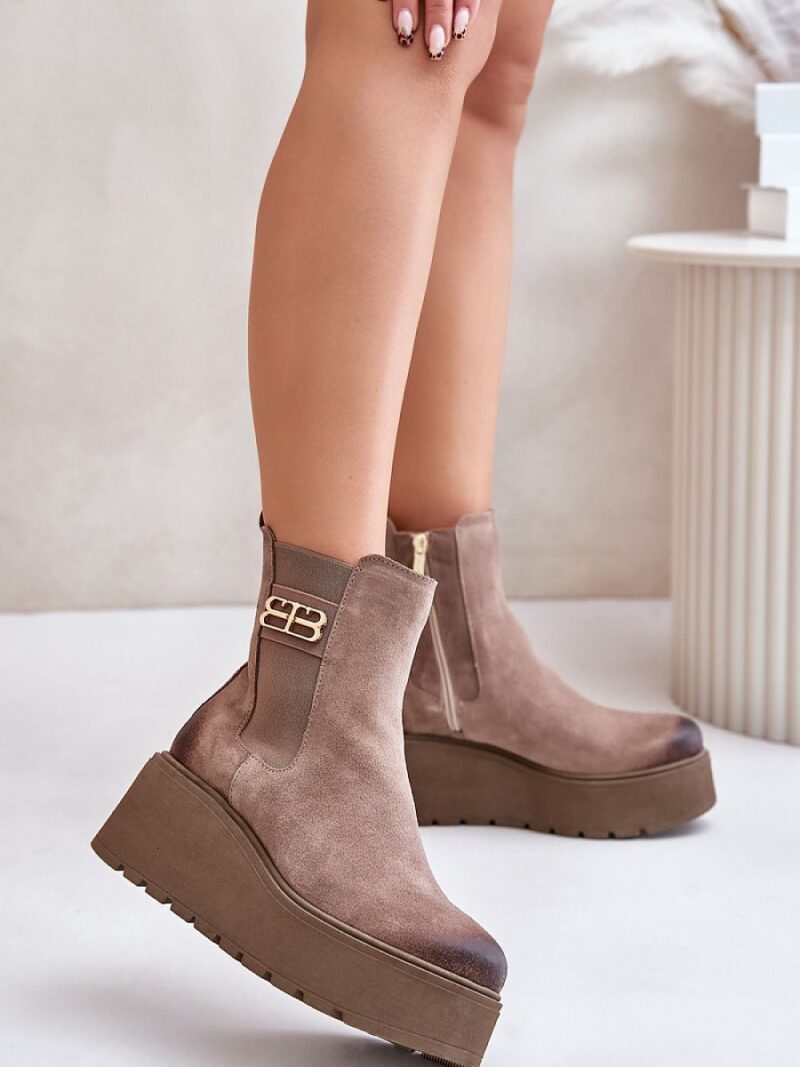 Botki Model Zazoo 60498 Beige - Step in style