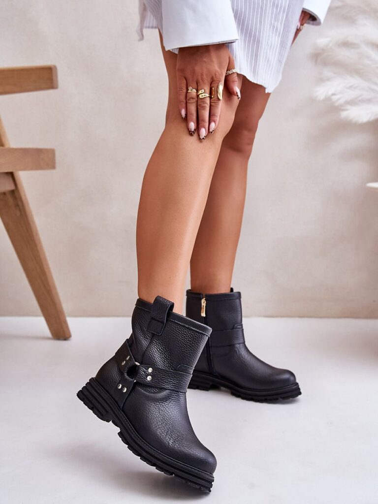 Botki Model Lewski 3610 Black Skóra - Step in style