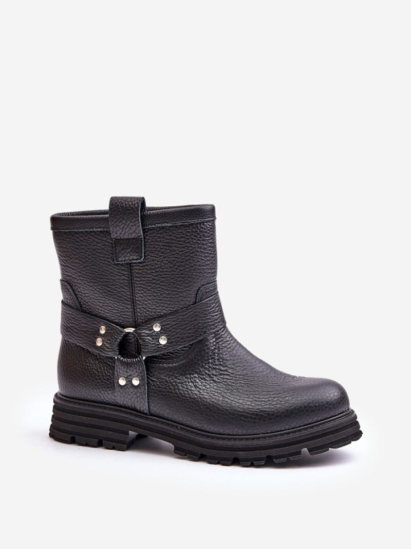Botki Model Lewski 3610 Black Skóra - Step in style - obrazek 2