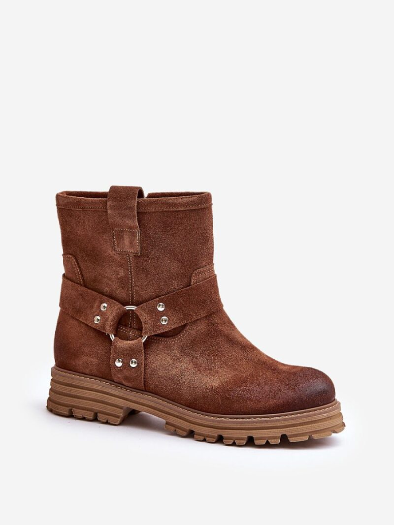 Botki Model Lewski 3610 Brown Zamsz - Step in style - obrazek 2