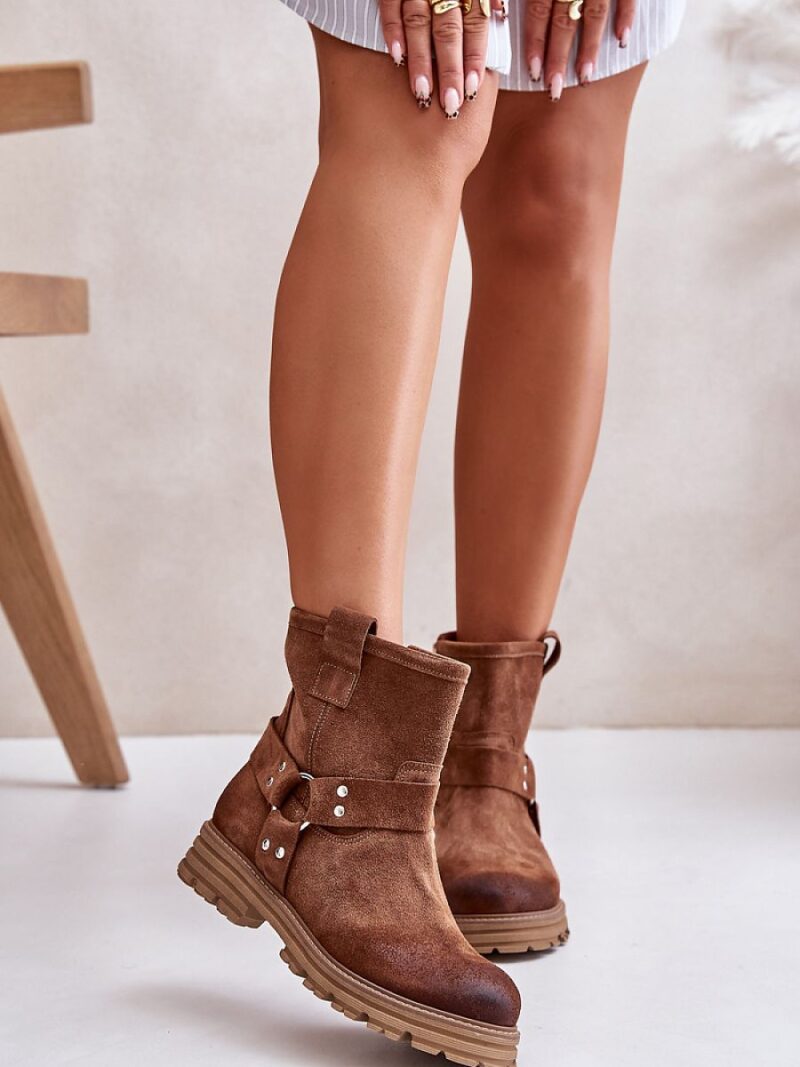 Botki Model Lewski 3610 Brown Zamsz - Step in style - obrazek 3