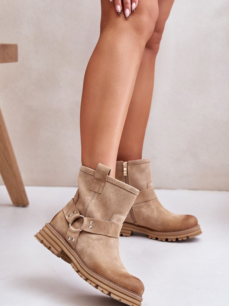 Botki Model Lewski 3610 Beige Zamsz - Step in style