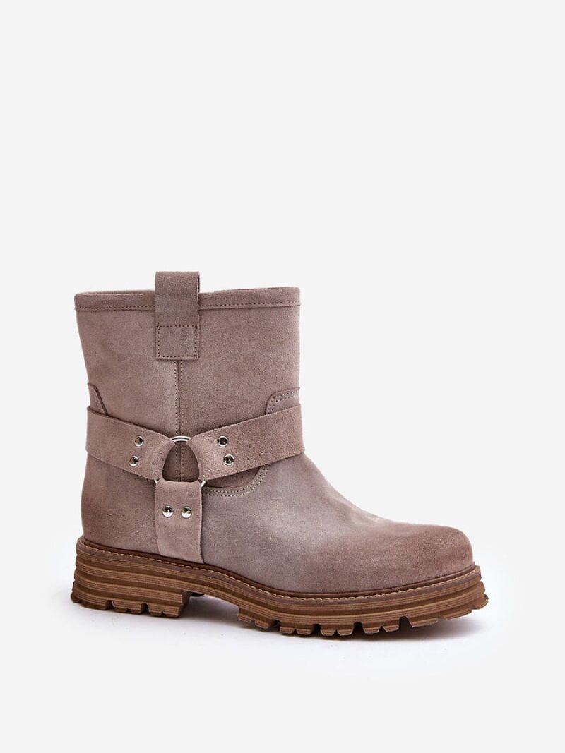Botki Model Lewski 3610 Cappuccino Zamsz - Step in style - obrazek 2