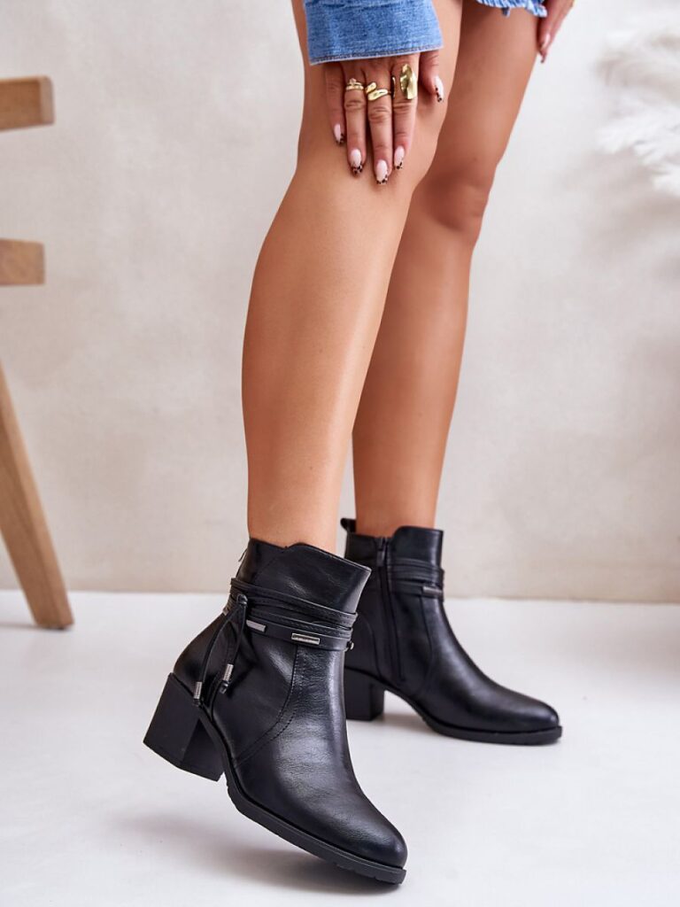 Botki Model Lobina ASA128-37 Black - Step in style