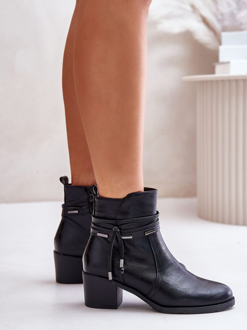 Botki Model Lobina ASA128-37 Black - Step in style - obrazek 3