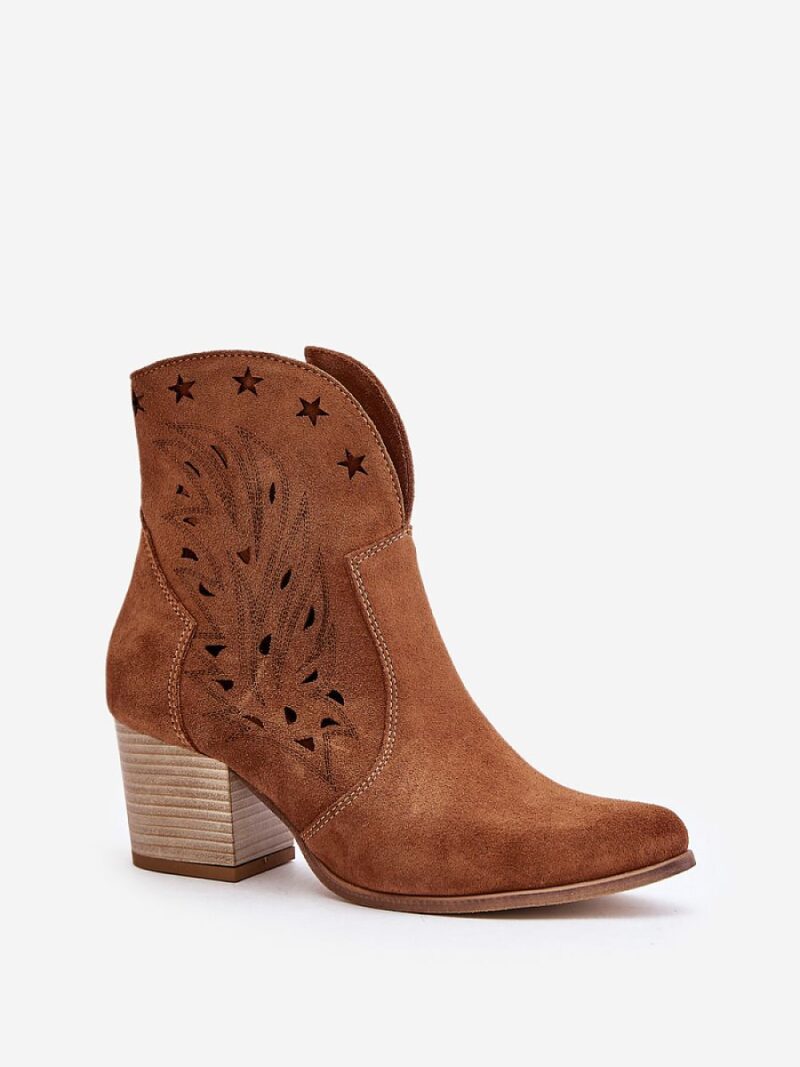 Botki Model Lewski 3613 Brown Zamsz - Step in style - obrazek 2