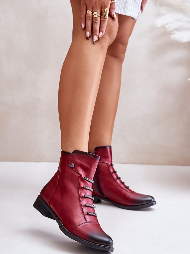 Botki Model Labise ASA62-16 Bordo - Step in style