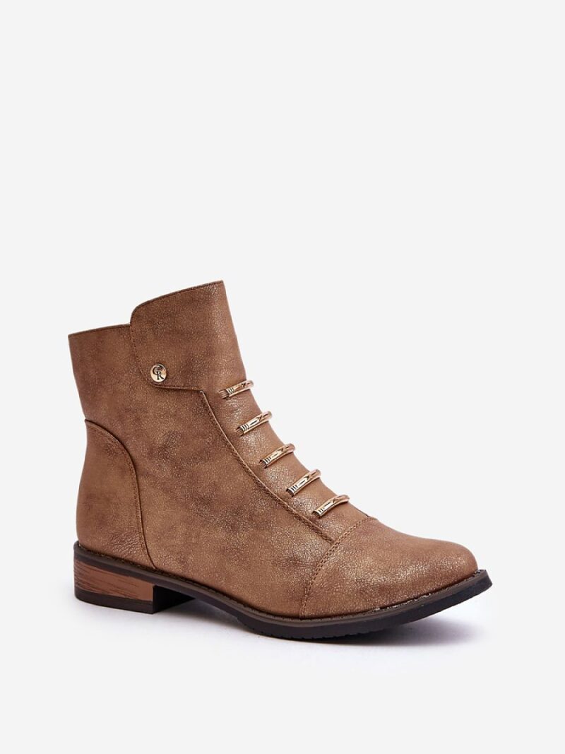 Botki Model Labise ASA62-16 Gold - Step in style - obrazek 2