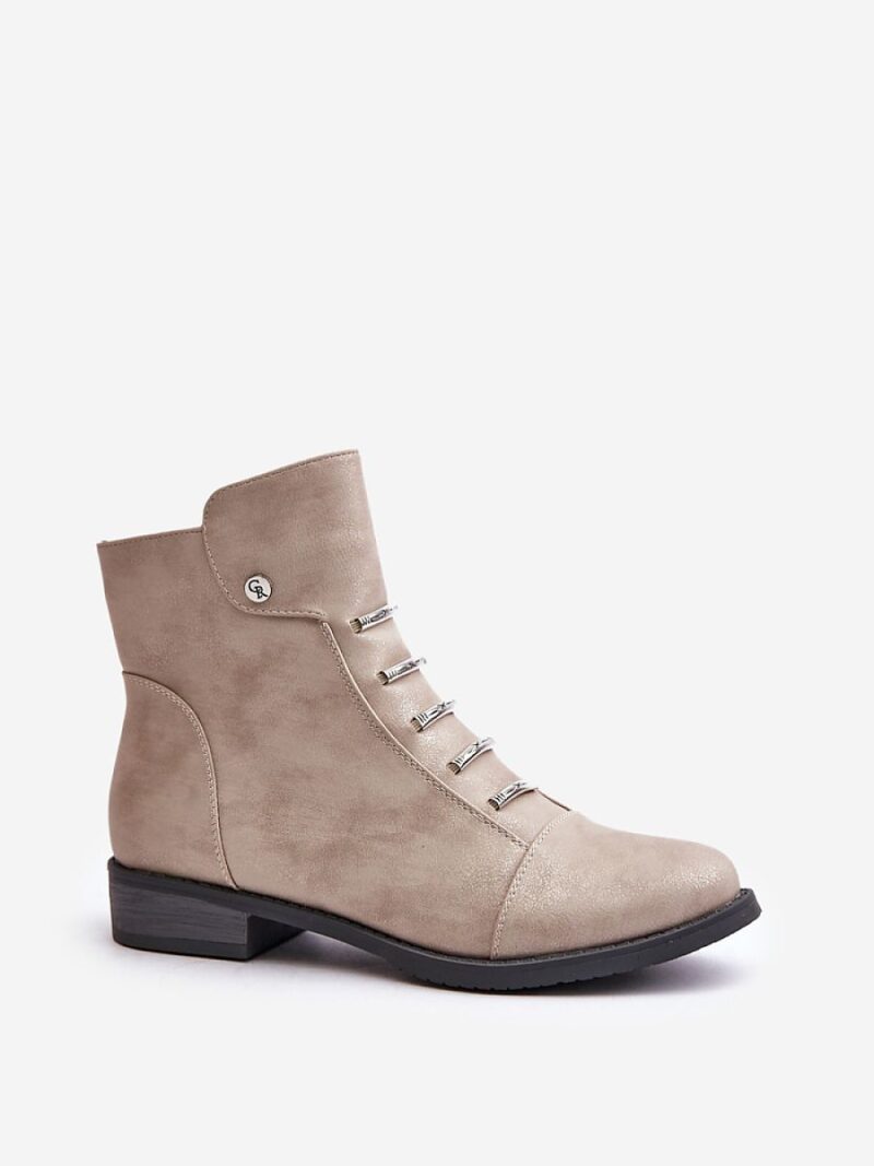 Botki Model Labise ASA62-16 Beige - Step in style - obrazek 2