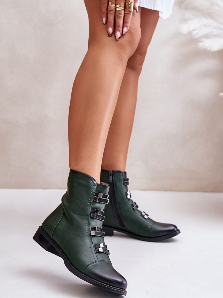 Botki Model Evalith ASA62-30 Green - Step in style