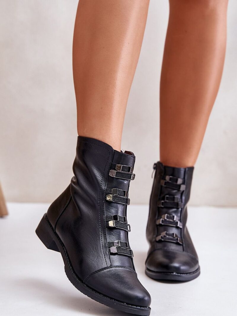 Botki Model Evalith ASA62-30 Black - Step in style - obrazek 3