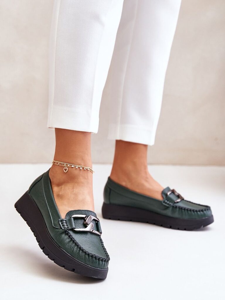 Mokasyny Model Zazoo 10141 Dark Green - Step in style